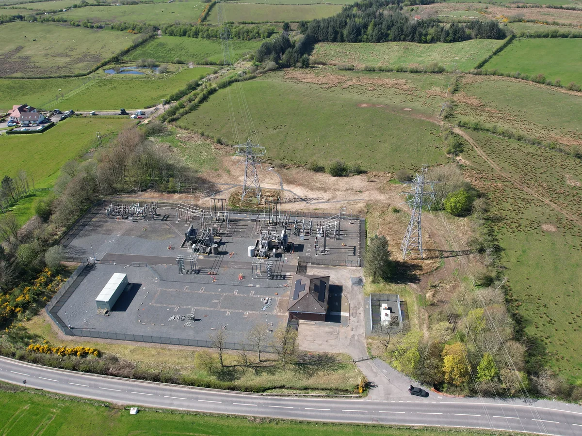 Utilities construction site in Scotland